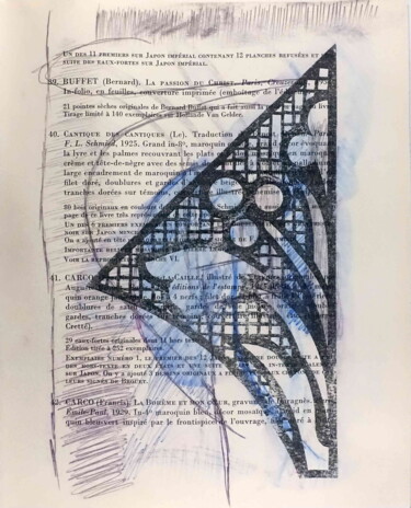 印花与版画 标题为“Bibliothèque d'un a…” 由Xavier Debeerst, 原创艺术品, 蒙纳