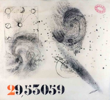 Printmaking titled "29,53059" by Xavier Debeerst, Original Artwork, Monotype
