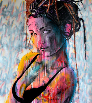 Malerei mit dem Titel "Sérénité N°2" von Loa Kapoaii, Original-Kunstwerk, Acryl