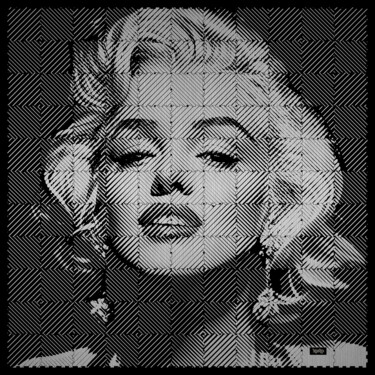 Pintura titulada "Marylin Monroe Mult…" por Xaro, Obra de arte original, Trabajo Digital 2D Montado en Aluminio