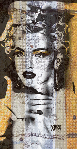 Digitale Kunst getiteld "Madonna Wall of Fam…" door Xaro, Origineel Kunstwerk, 2D Digital Work Gemonteerd op Aluminium