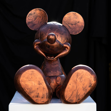 Scultura intitolato "Mickey Far west Kin…" da Xavier Wttrwulghe, Opera d'arte originale, Resina