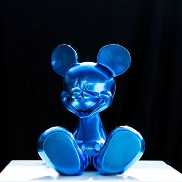 Sculpture titled "Mickey Blue stars A…" by Xavier Wttrwulghe, Original Artwork, Resin