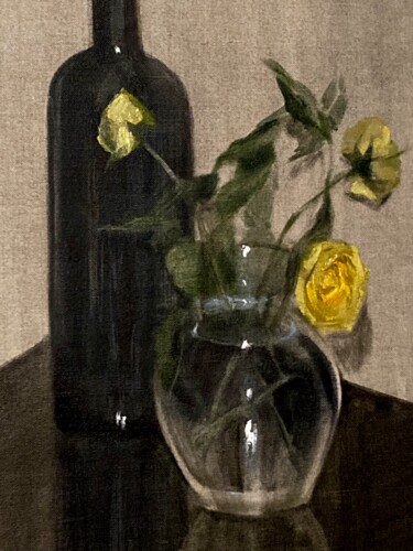 Peinture intitulée "Still life with the…" par Xeyale Bedelova, Œuvre d'art originale, Huile