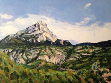 Painting titled "La Sainte-victoire…" by Xi Chen, Original Artwork, Oil