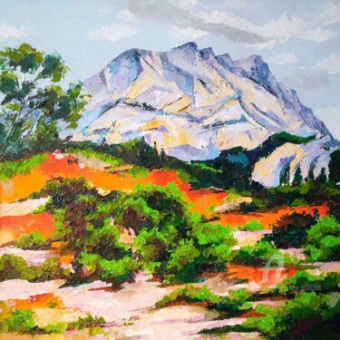 Painting titled "Sainte-Victoire 202…" by Xi Chen, Original Artwork, Oil