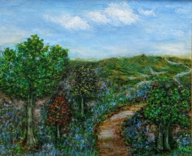 Картина под названием "The countryside sce…" - Xiaomei Li, Подлинное произведение искусства, Масло