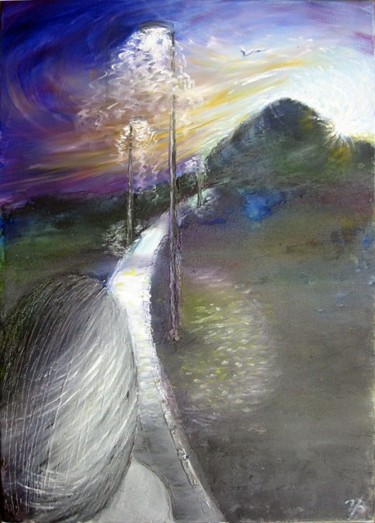 Peinture intitulée "Le chemin" par Wei Mazzolini, Œuvre d'art originale