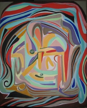 Peinture intitulée "olidil" par Xraylima, Œuvre d'art originale, Huile