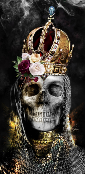 제목이 "Skull Queen 070820"인 디지털 아트 Xristastavrou로, 원작, 디지털 페인팅