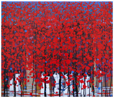 Картина под названием "Late autumn 17" - Xuan Khanh Nguyen, Подлинное произведение искусства, Акрил