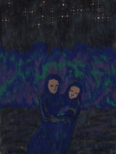 Pittura intitolato "The journey" da Yuliya Kachan, Opera d'arte originale, Acquarello