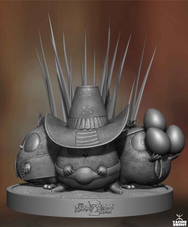 "Hatchlings Angry Bi…" başlıklı Dijital Sanat Yacine Brinis tarafından, Orijinal sanat, 3D modelleme