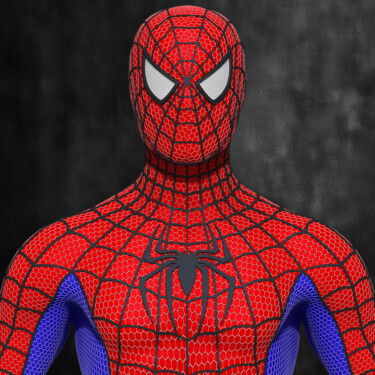 Arts numériques intitulée "SpiderMan By Yacine…" par Yacine Brinis, Œuvre d'art originale, Modélisation 3D