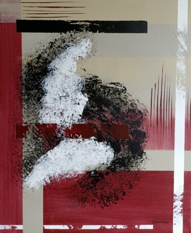 Ζωγραφική με τίτλο "KOÏ RED" από Yaëlle Perez, Αυθεντικά έργα τέχνης, Ακρυλικό