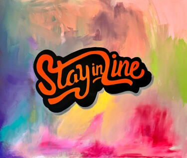 Pintura intitulada "Stay in line" por Yağmur Turan, Obras de arte originais, Acrílico Montado em Armação em madeira