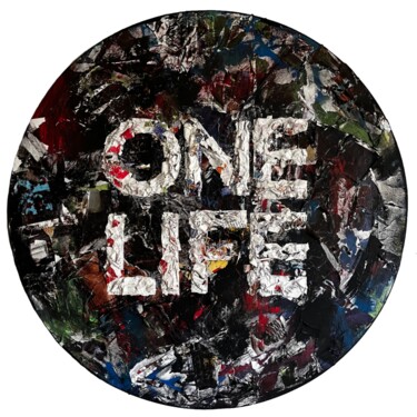 Malerei mit dem Titel "One life" von Yağmur Turan, Original-Kunstwerk, Collagen