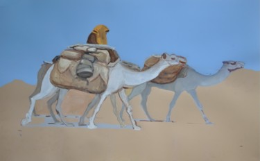 Painting titled "Caravan" by Svitlana Yatsenko, Original Artwork, Airbrush