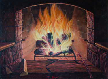 绘画 标题为“Теплый вечер” 由Георгий Триль, 原创艺术品, 油 安装在木质担架架上