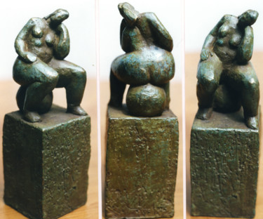 Escultura intitulada "La penseuse" por Yan Vita, Obras de arte originais, Bronze