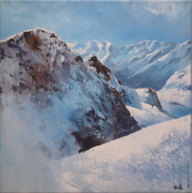 Pintura intitulada "Montagnes" por Yan Vita, Obras de arte originais, Acrílico
