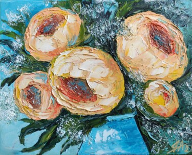 Pintura intitulada "Impasto Original Oi…" por Yana Anemona, Obras de arte originais, Óleo Montado em Armação em madeira