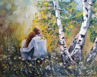 Картина под названием "Romantic Original O…" - Yana Anemona, Подлинное произведение искусства, Масло Установлен на Деревянна…