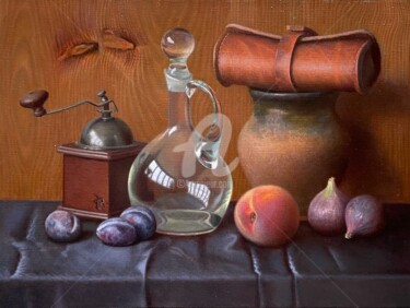 Painting titled "The harmony of taste" by Yana Rikusha, Original Artwork, Oil