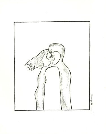 Tekening getiteld "Figure 4" door Yanka, Origineel Kunstwerk, Gelpen