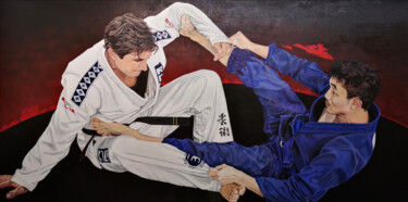 제목이 "Jiu-jitsu"인 미술작품 Yann Comtat로, 원작, 아크릴