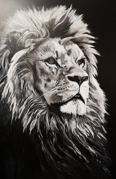 绘画 标题为“Lion” 由Yann Comtat, 原创艺术品, 丙烯