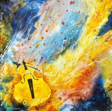 Malerei mit dem Titel "musique" von Yannick Bernard, Original-Kunstwerk, Öl