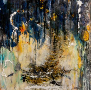 Peinture intitulée "" Ombre et lumière"" par Yannick Bernard, Œuvre d'art originale, Laque Monté sur Châssis en bois