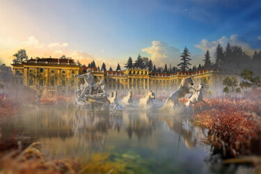 Digital Arts titled "Schönbrunn" by Yannick Monget, Original Artwork, Digital Painting