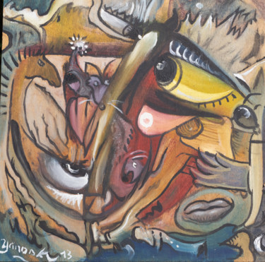 Malarstwo zatytułowany „l'hirondelle sacrif…” autorstwa Yanosky, Oryginalna praca, Olej