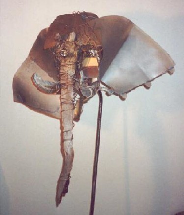 Skulptur mit dem Titel "elephant" von Yanosky, Original-Kunstwerk