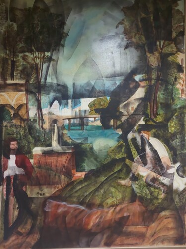 Pittura intitolato "rencontre" da Yanosky, Opera d'arte originale, Olio