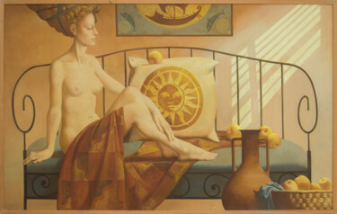 Pintura titulada "SIESTA" por Yaroslav Kurbanov, Obra de arte original, Oleo Montado en Bastidor de camilla de madera