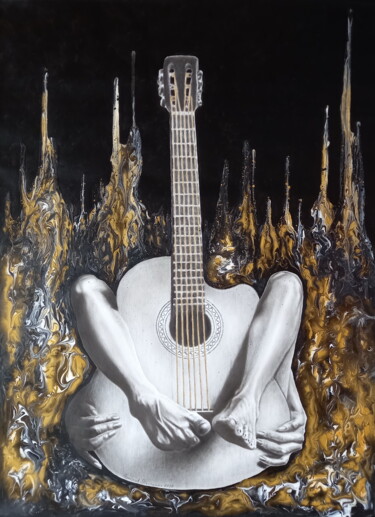 Malerei mit dem Titel "Strings of the soul" von Yaroslav Teslenko, Original-Kunstwerk, Öl