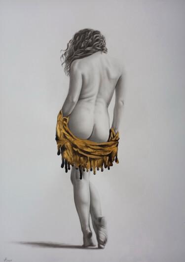Картина под названием "Nude #375" - Yaroslav Teslenko, Подлинное произведение искусства, Древесный уголь