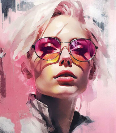 "Pink Love" başlıklı Tablo Yass tarafından, Orijinal sanat, Akrilik
