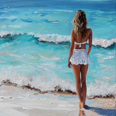 Painting titled "Summer in Cancun" by Yass, Original Artwork, Acrylic
