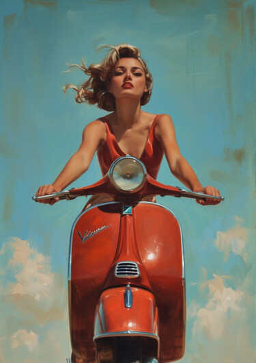 "First Ride" başlıklı Tablo Yass tarafından, Orijinal sanat, Petrol