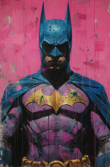 Painting titled "Batman PopArt" by Yass, Original Artwork, Acrylic
