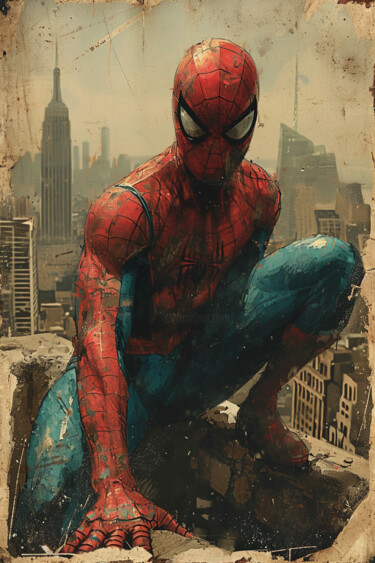 "Superhero Painting" başlıklı Tablo Yass tarafından, Orijinal sanat, Akrilik