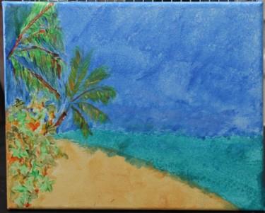 Painting titled "Sandy Beach" by Jaque Chayan, Original Artwork, Acrylic