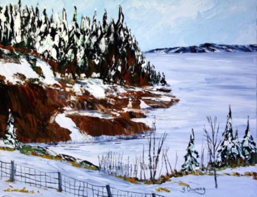 Peinture intitulée "Litoral Nord-Côtier" par Yves Downing, Œuvre d'art originale, Acrylique Monté sur Châssis en bois