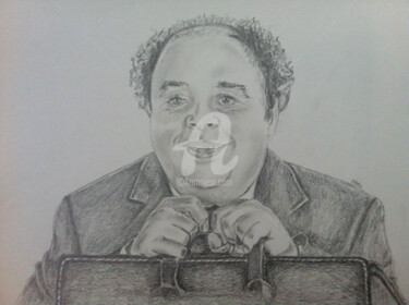 Dessin intitulée "Jacques Villeret" par Dessinludo, Œuvre d'art originale, Graphite