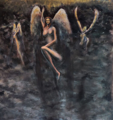 「Dance of the angels」というタイトルの絵画 Yehor Bulbakによって, オリジナルのアートワーク, オイル