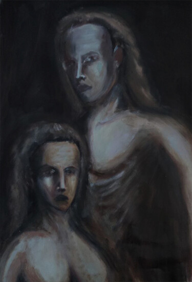 Painting titled "Hades and Persephone" by Yehor Bulbak, Original Artwork, Oil